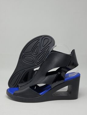 Arche Vahiro Black Leather Sandal Women's Size 41 Pre-owned